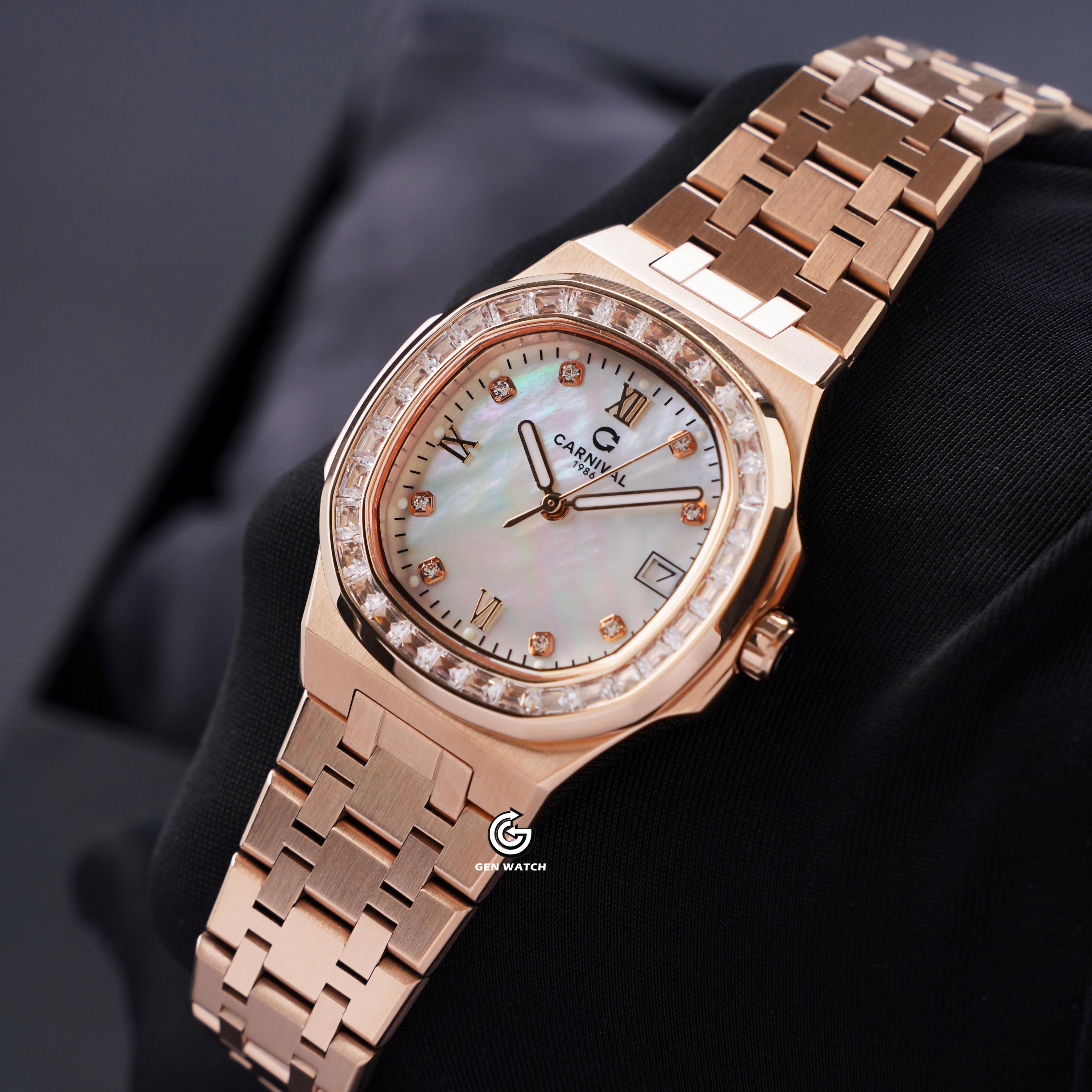 ĐỒNG HỒ NỮ CARNIVAL 8160L2 VH TK QUARTZ 34MM ( XÀ CỪ TRẮNG )