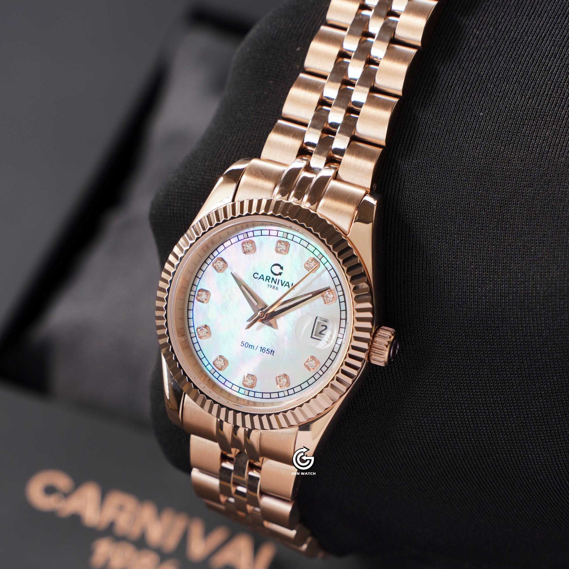 ĐỒNG HỒ NỮ CARNIVAL 8131L VH TK QUARTZ 30MM ( XÀ CỪ TRẮNG )