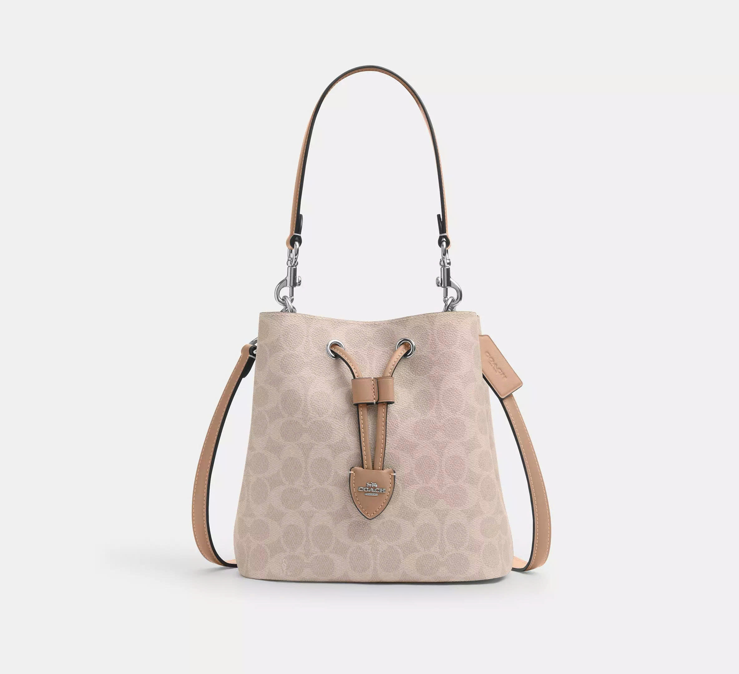 COACH FCBH07 ROWAN BUCKET BAG IN SIGNATURE CANVAS - BEIGE