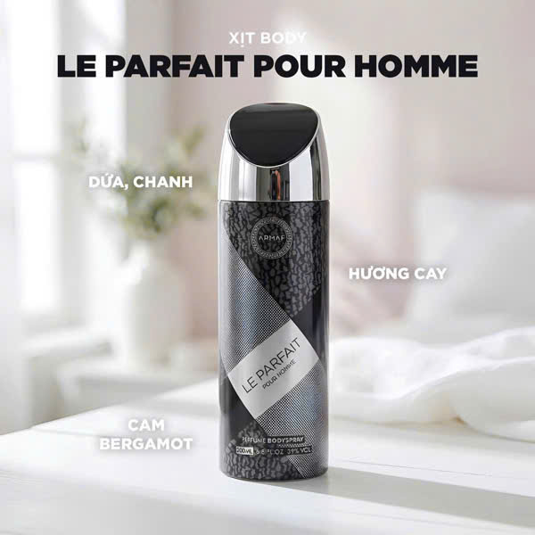 XỊT BODY ARMAF LE PARFAIT POUR HOMME 200ML