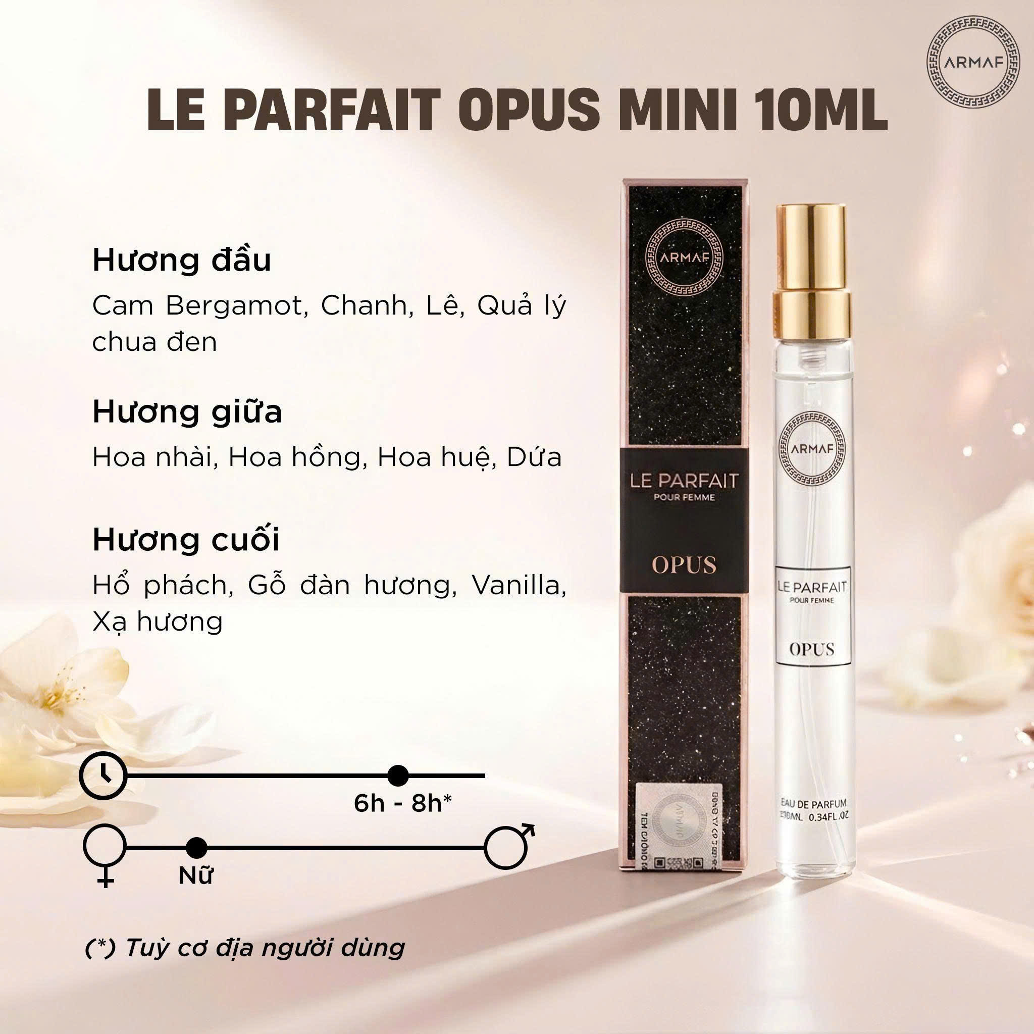 NƯỚC HOA CHIẾT NỮ ARMAF POUR FEMME OPUS 10ML