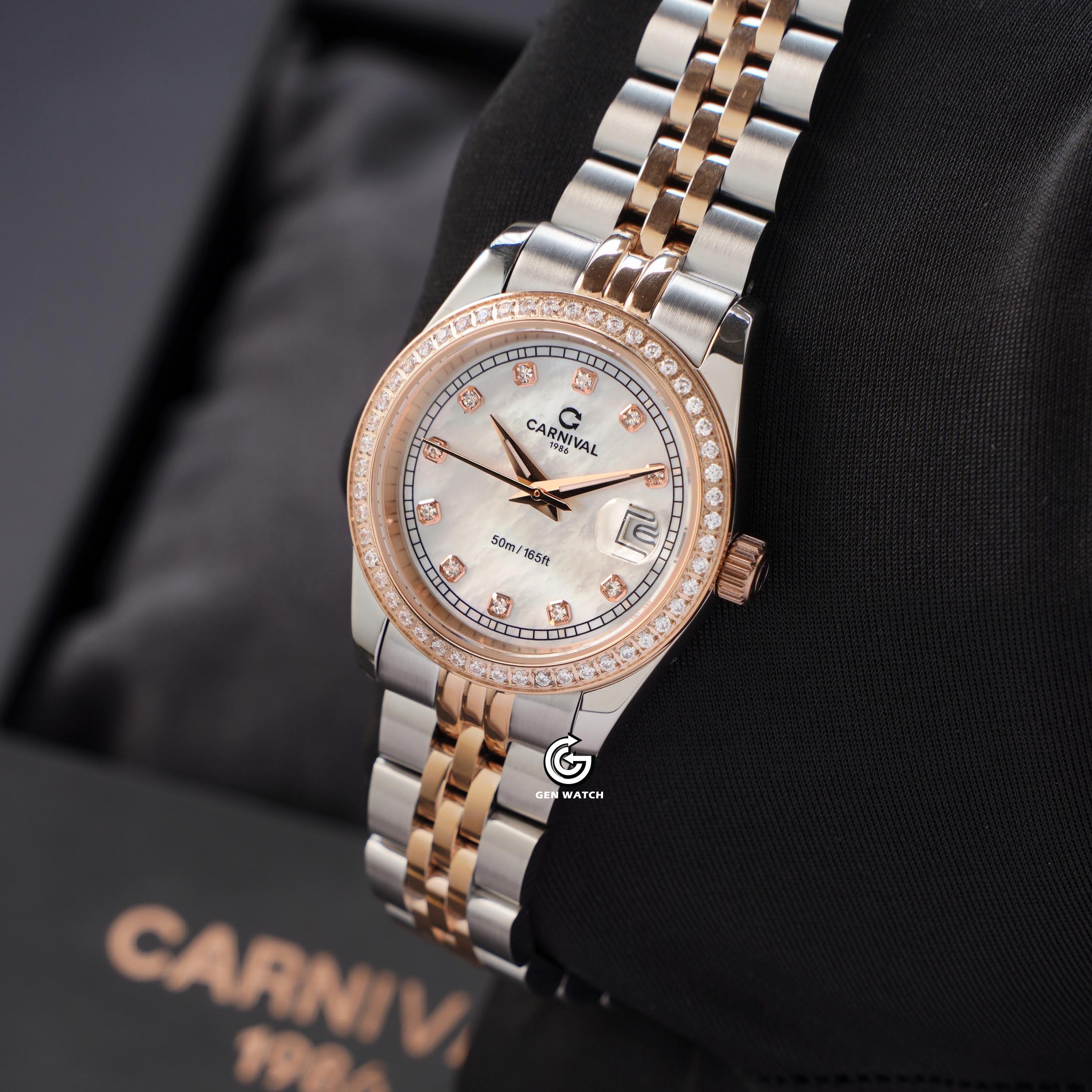 ĐỒNG HỒ NỮ CARNIVAL 8131L2 CH TK QUARTZ 30MM ( XÀ CỪ TRẮNG )