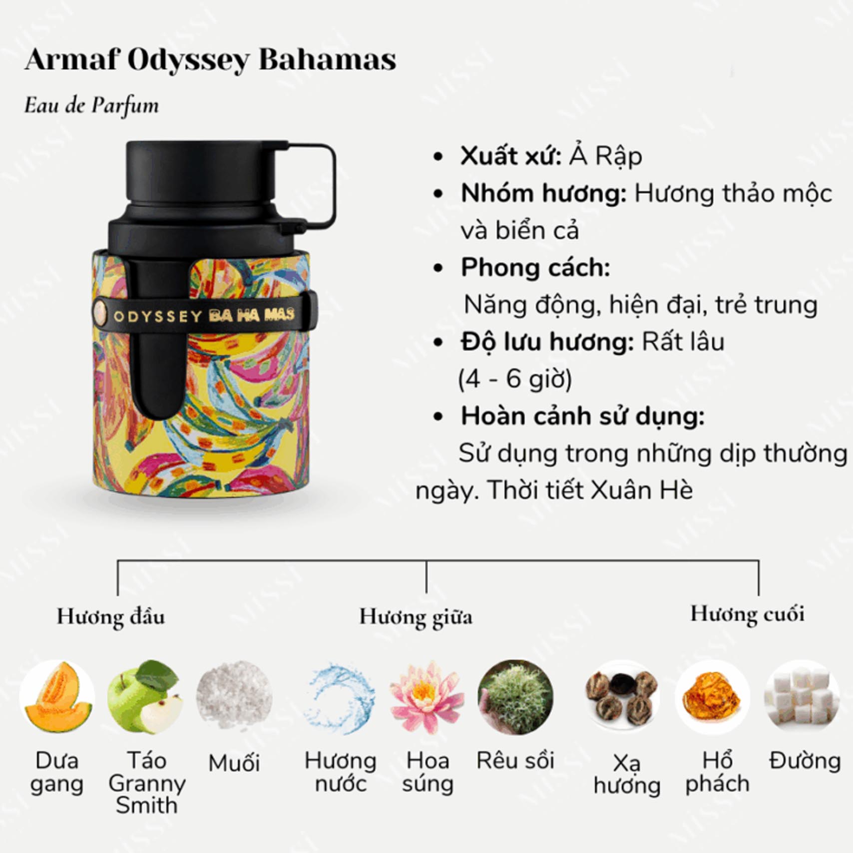 NƯỚC HOA UNISEX ARMAF ODYSSEY BAMAMAS 100ML