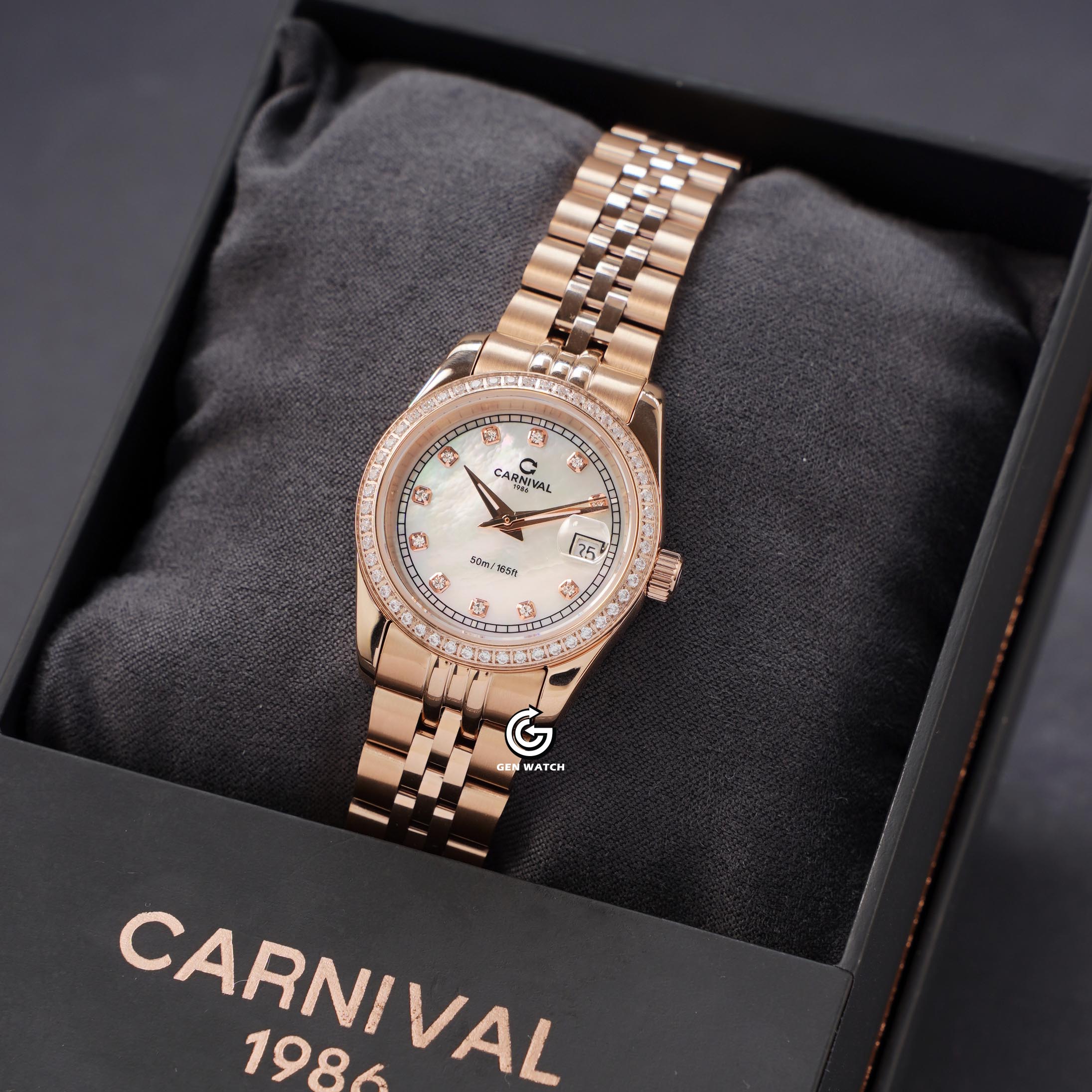 ĐỒNG HỒ NỮ CARNIVAL 8131L2 VH TK QUARTZ 30MM ( XÀ CỪ TRẮNG )
