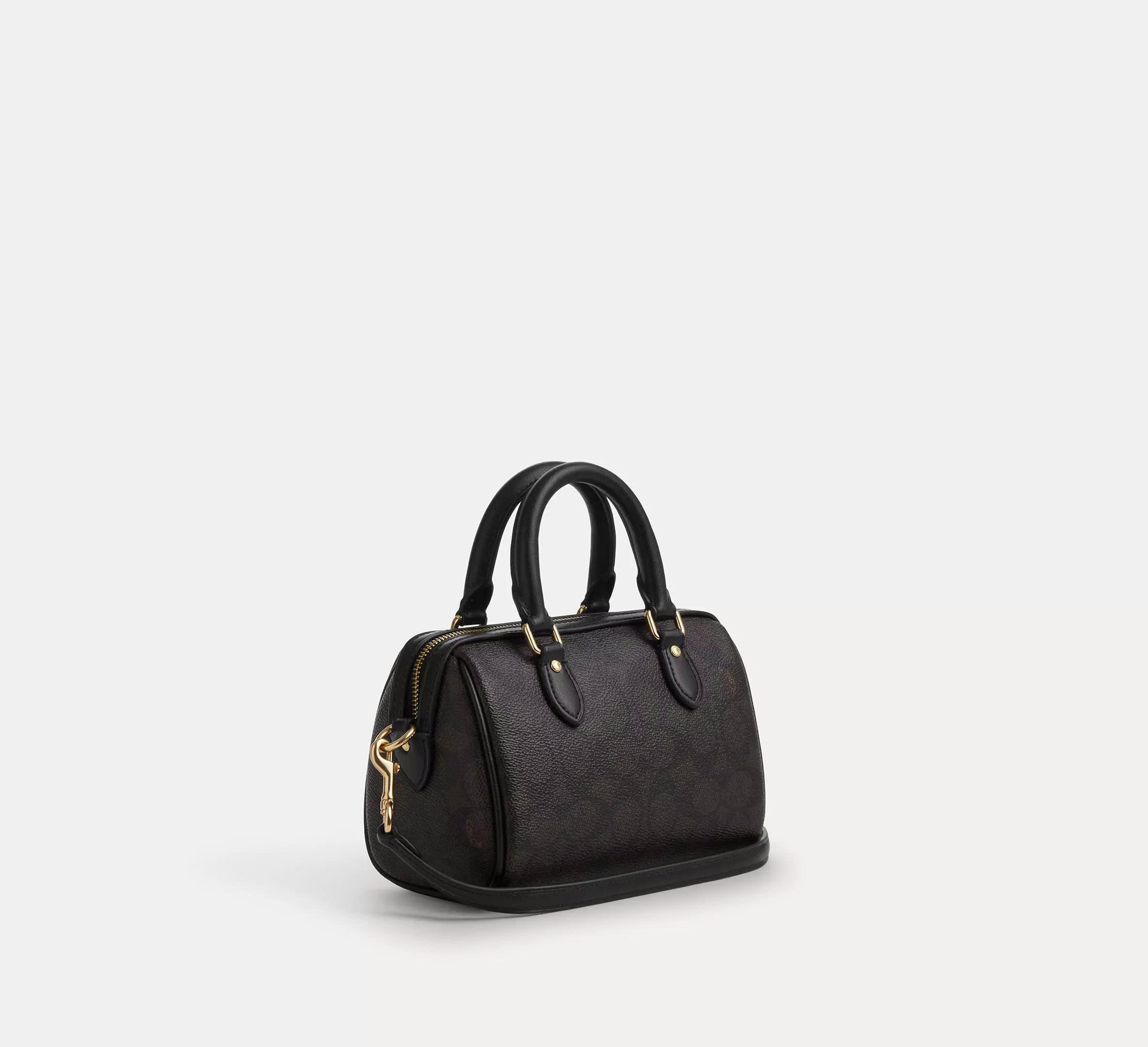 COACH CW329 MINI ROWAN CROSSBODY BAG IN SIGNATURE CANVAS - DARK BROWN