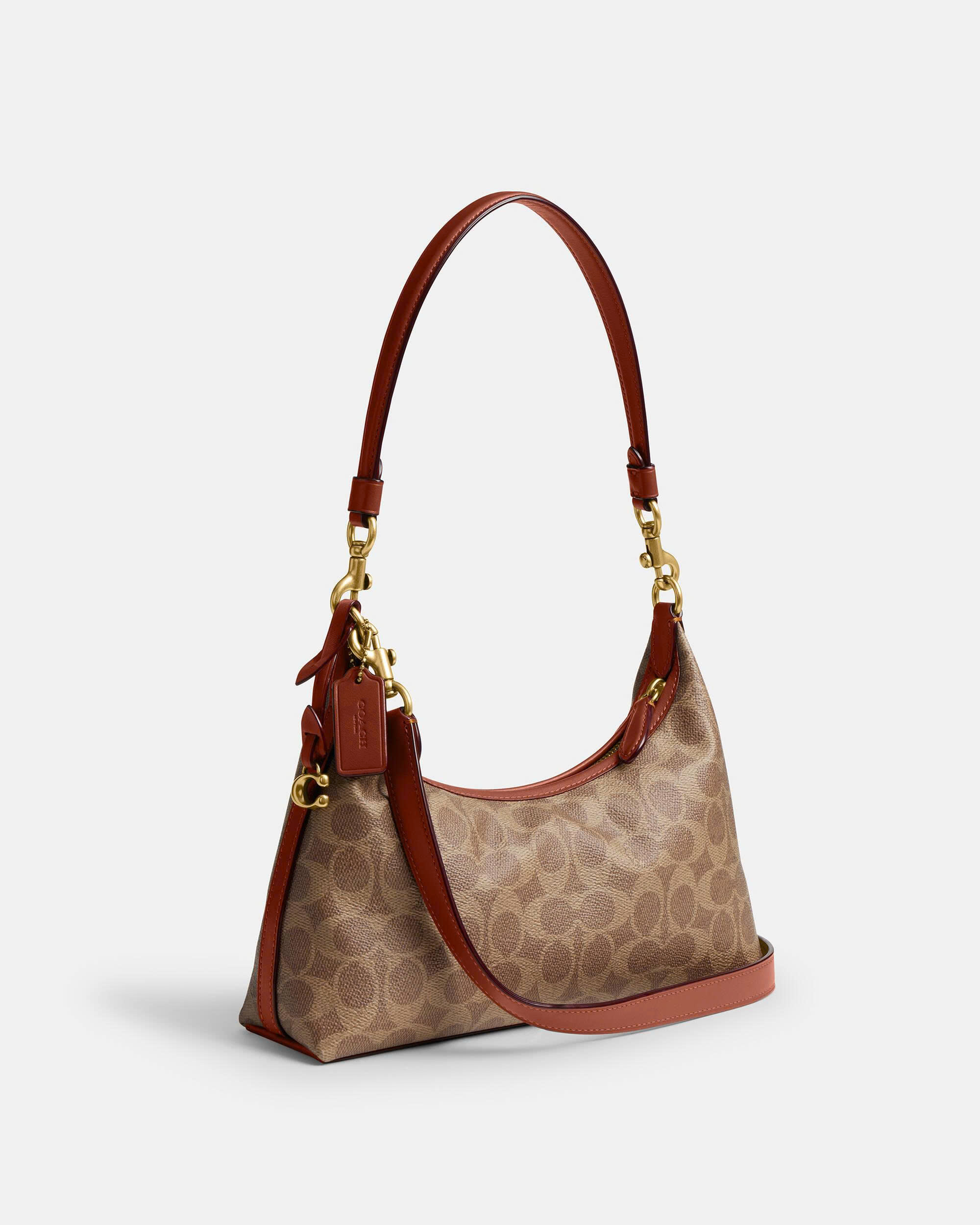 COACH JULIET SHOULDER BAG 25 IN SIGNATURE CANVAS - BROWN