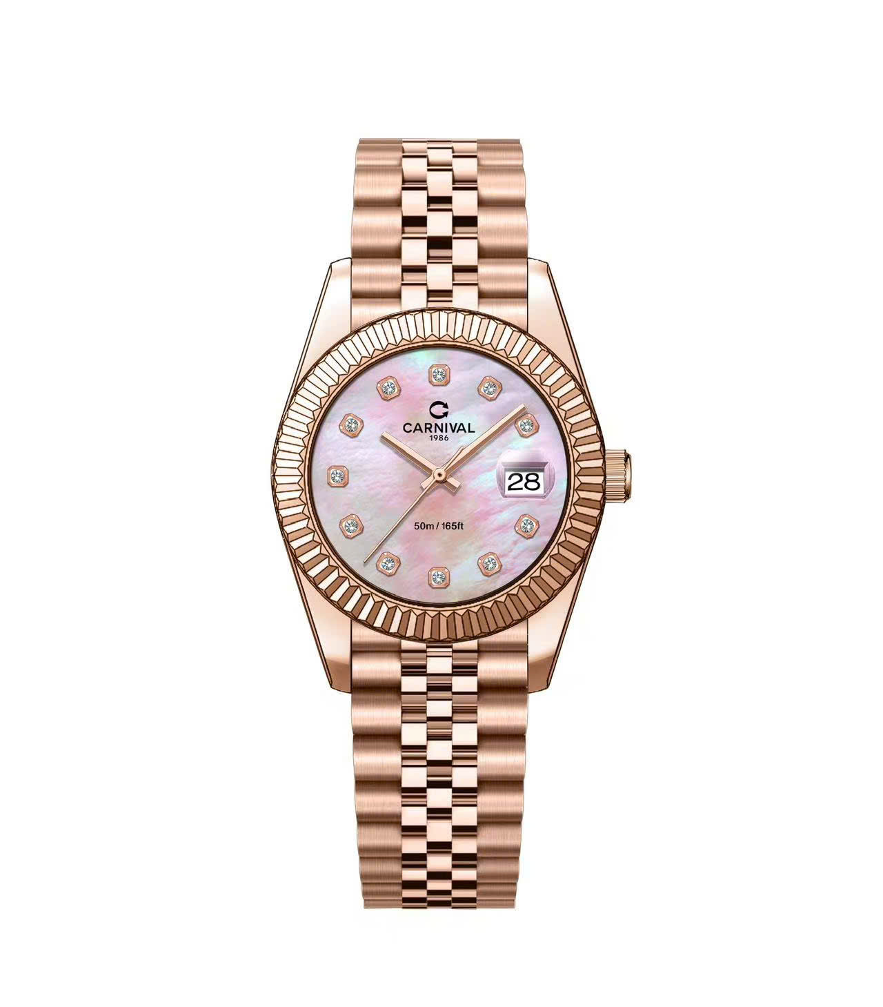 ĐỒNG HỒ NỮ CARNIVAL 8250L VH HK QUARTZ 30MM ( XÀ CỪ HỒNG )