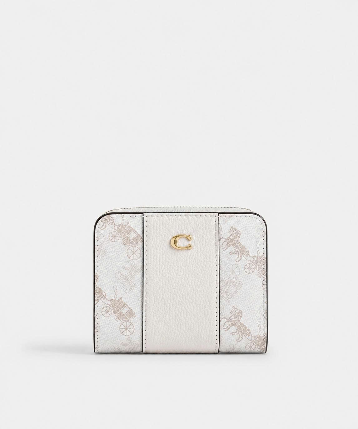 COACH CE202 HORSE AND CARRIGE PRINT BIFOLD WALETT IN COATED CANVAS - CREAM