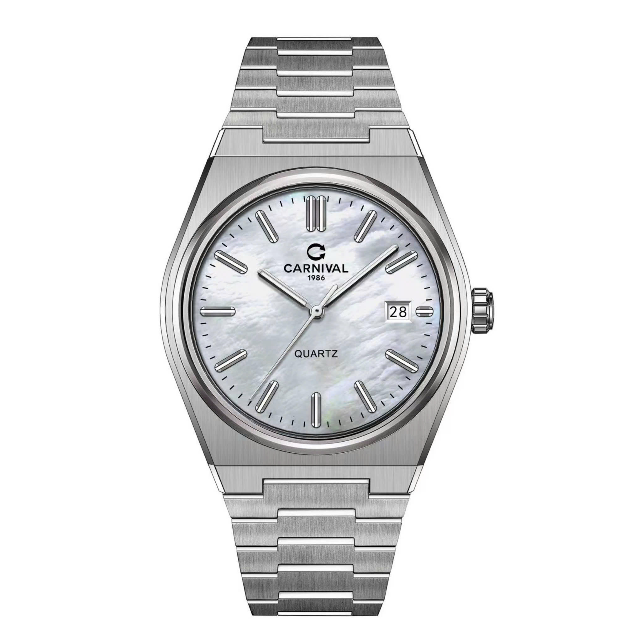 ĐỒNG HỒ NAM CARNIVAL 8251G VT TK QUARTZ 38MM ( XÀ CỪ TRẮNG )