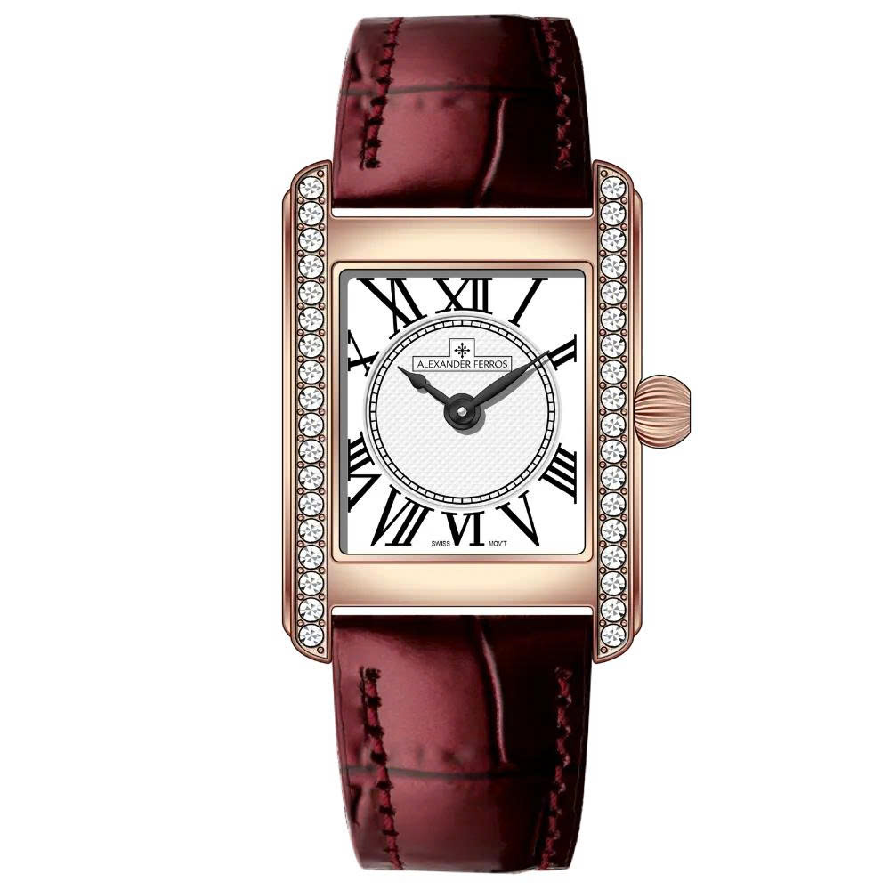 ĐỒNG HỒ NỮ ALEXANDER FERROS 7281R/02 QUARTZ 22x31MM