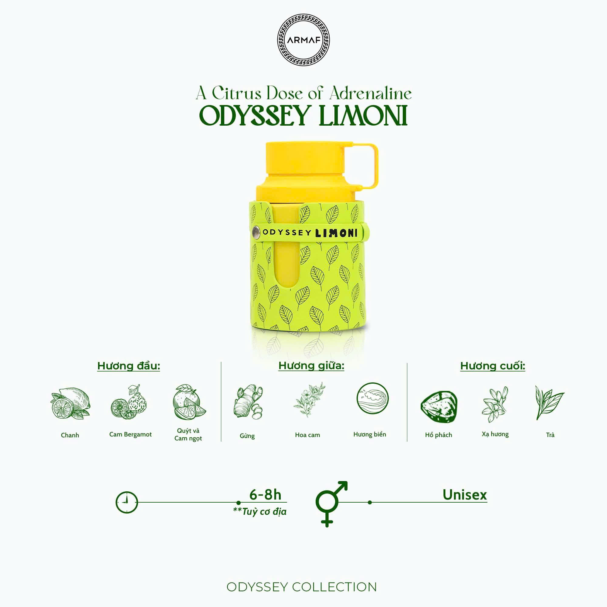 NƯỚC HOA UNISEX ARMAF ODYSSEY LIMONI FRESH EDITION 100ML