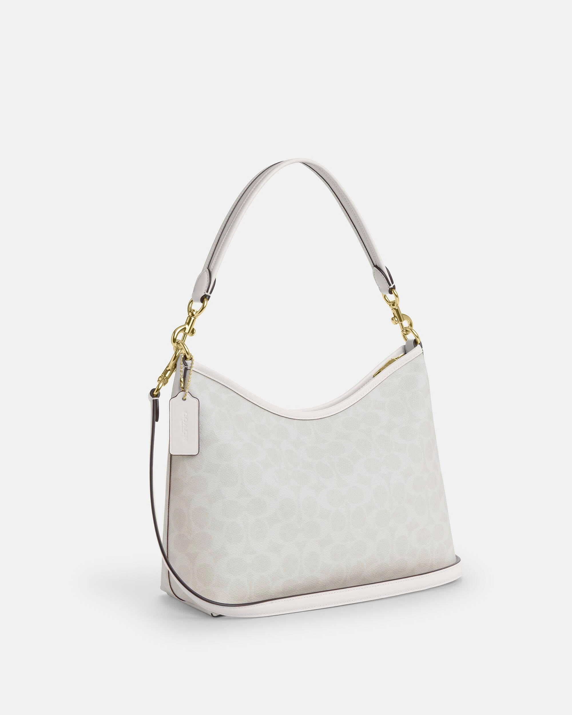 COACH CV975 LAUREL 31 SHOULDER BAG IN SIGNATURE CANVAS - WHITE