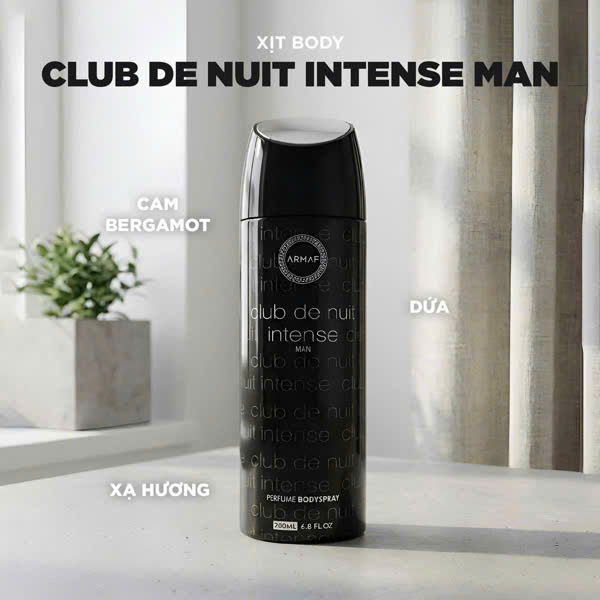 XỊT BODY NAM ARMAF CLUB DE NUIT INTENSE 200ML