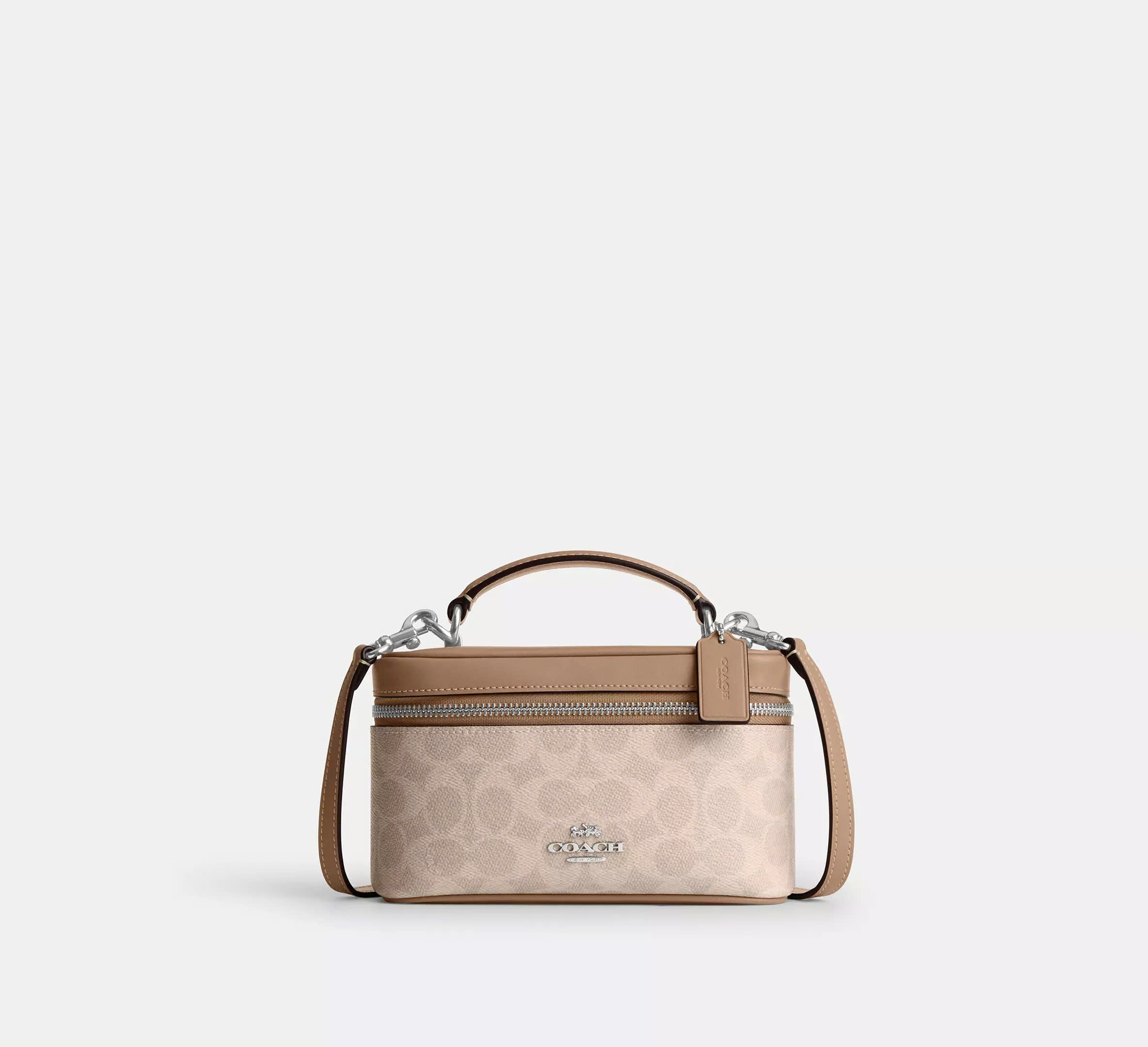 COACH CE023 RAINER CROSSBODY BAG 18 SIGNATURE CANVAS - SAND