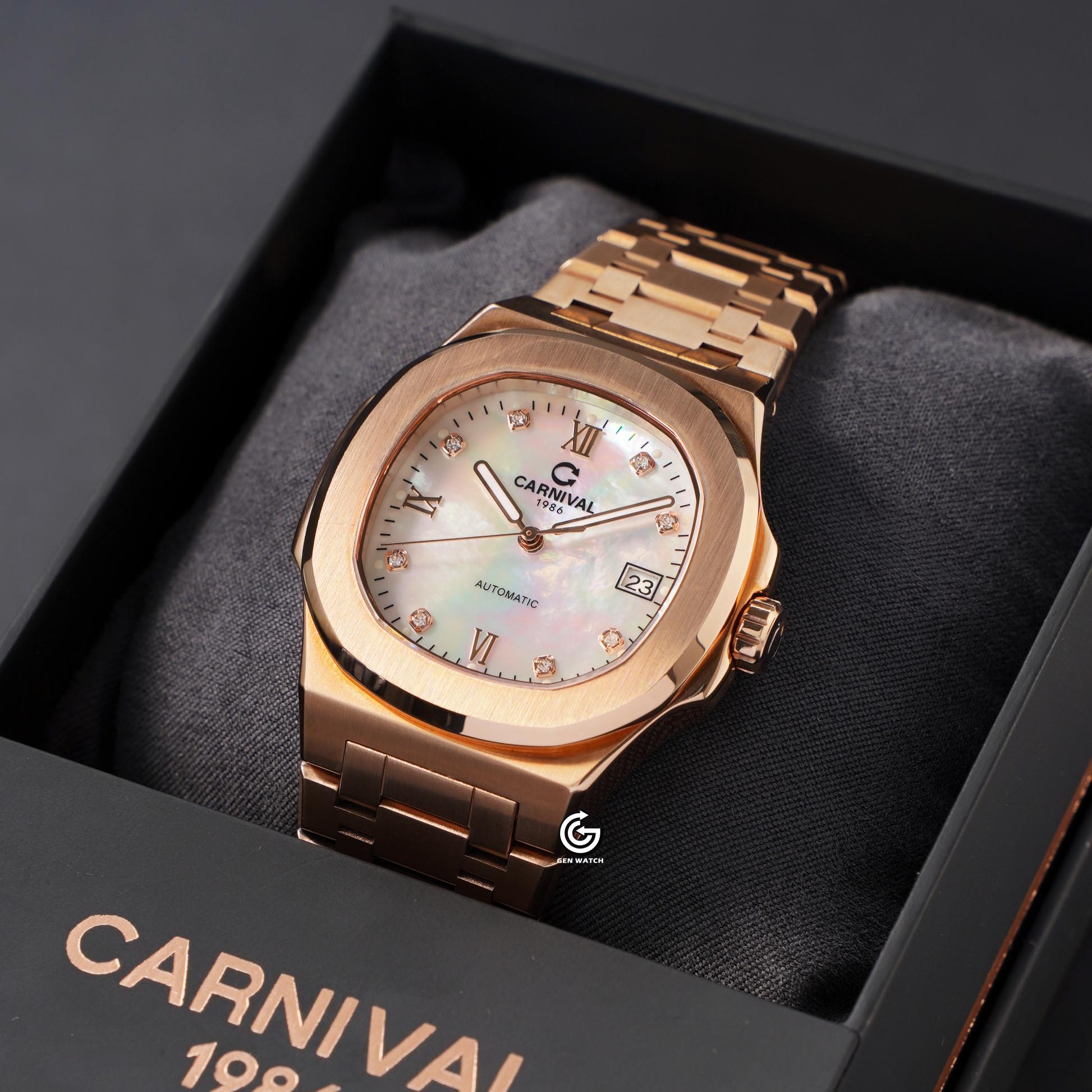 ĐỒNG HỒ NAM CARNIVAL 8160G VH TK AUTOMATIC 41MM ( XÀ CỪ TRẮNG )