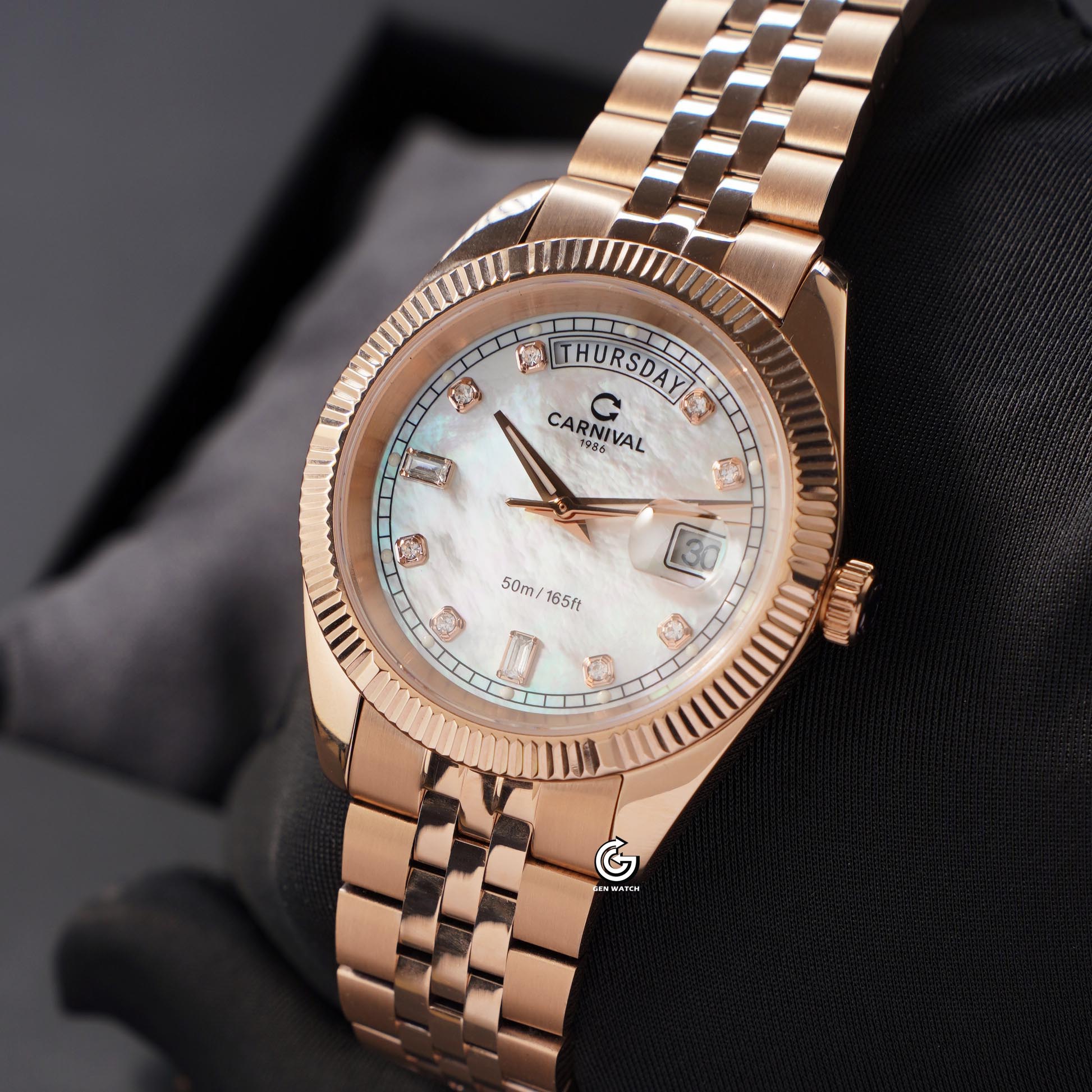 ĐỒNG HỒ NAM CARNIVAL 8190G VH TK QUARTZ 40MM ( XÀ CỪ TRẮNG )