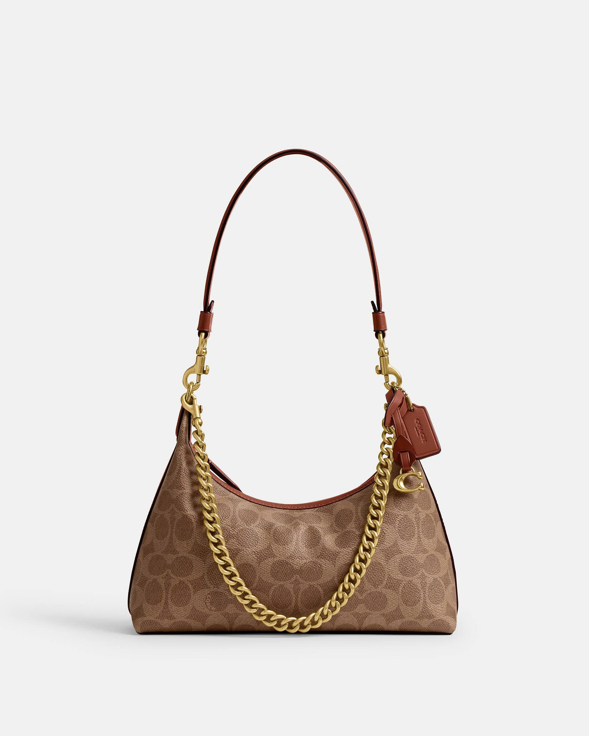 COACH JULIET SHOULDER BAG 25 IN SIGNATURE CANVAS - BROWN