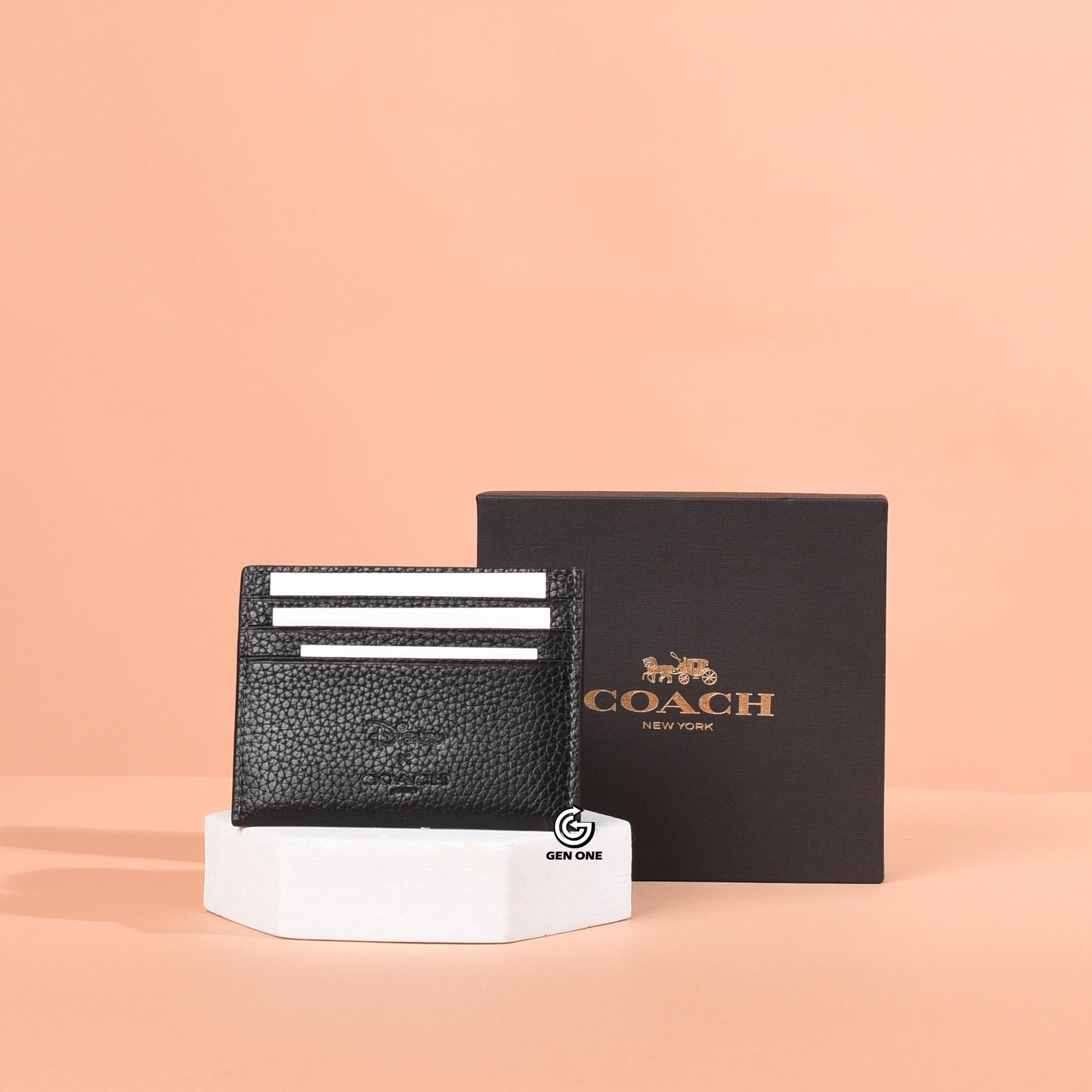 COACH CR375 MICKEY SLIMD ID CARD - BLACK