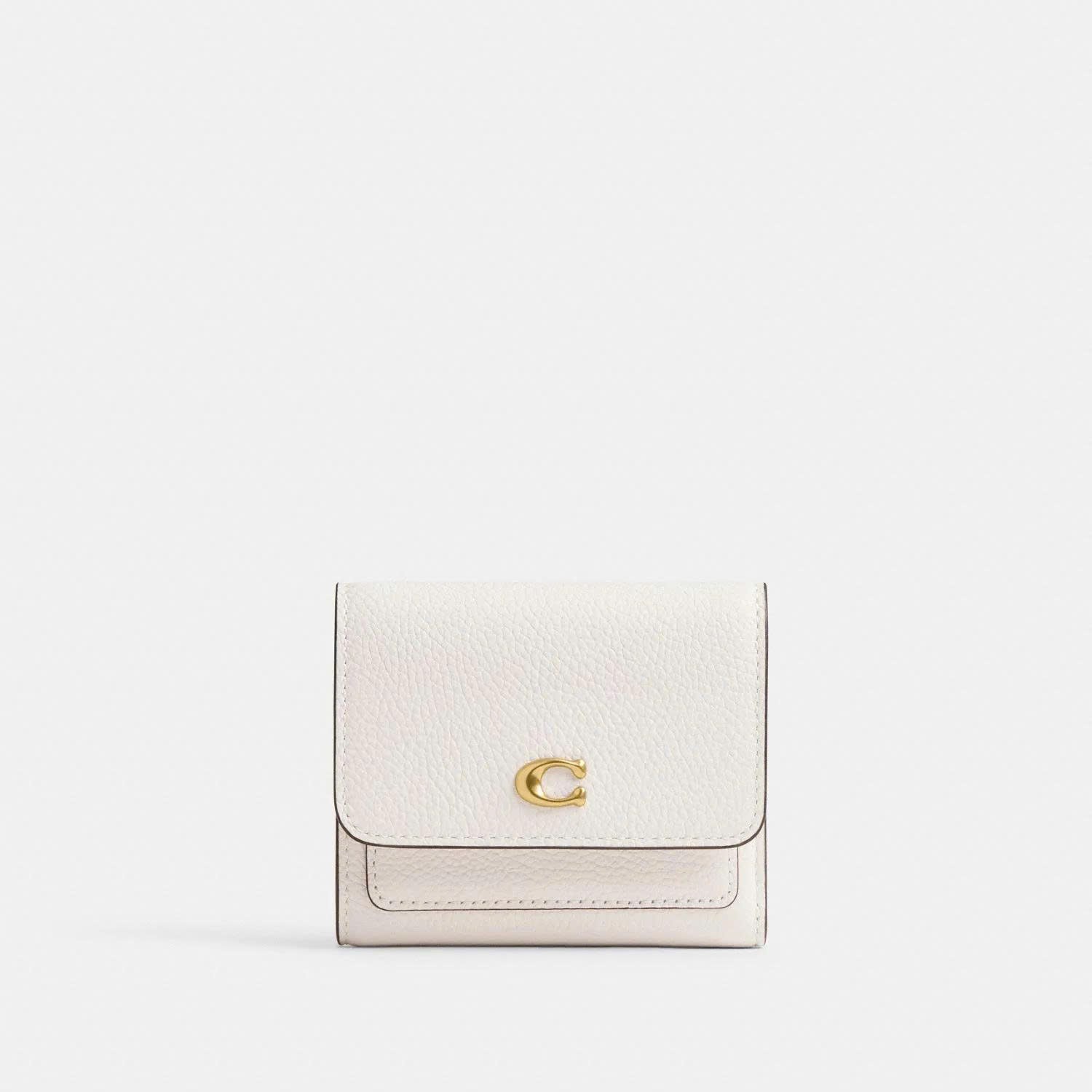 COACH CAO13 MILA FLAP CHALK SMALL WALLET - CREAM