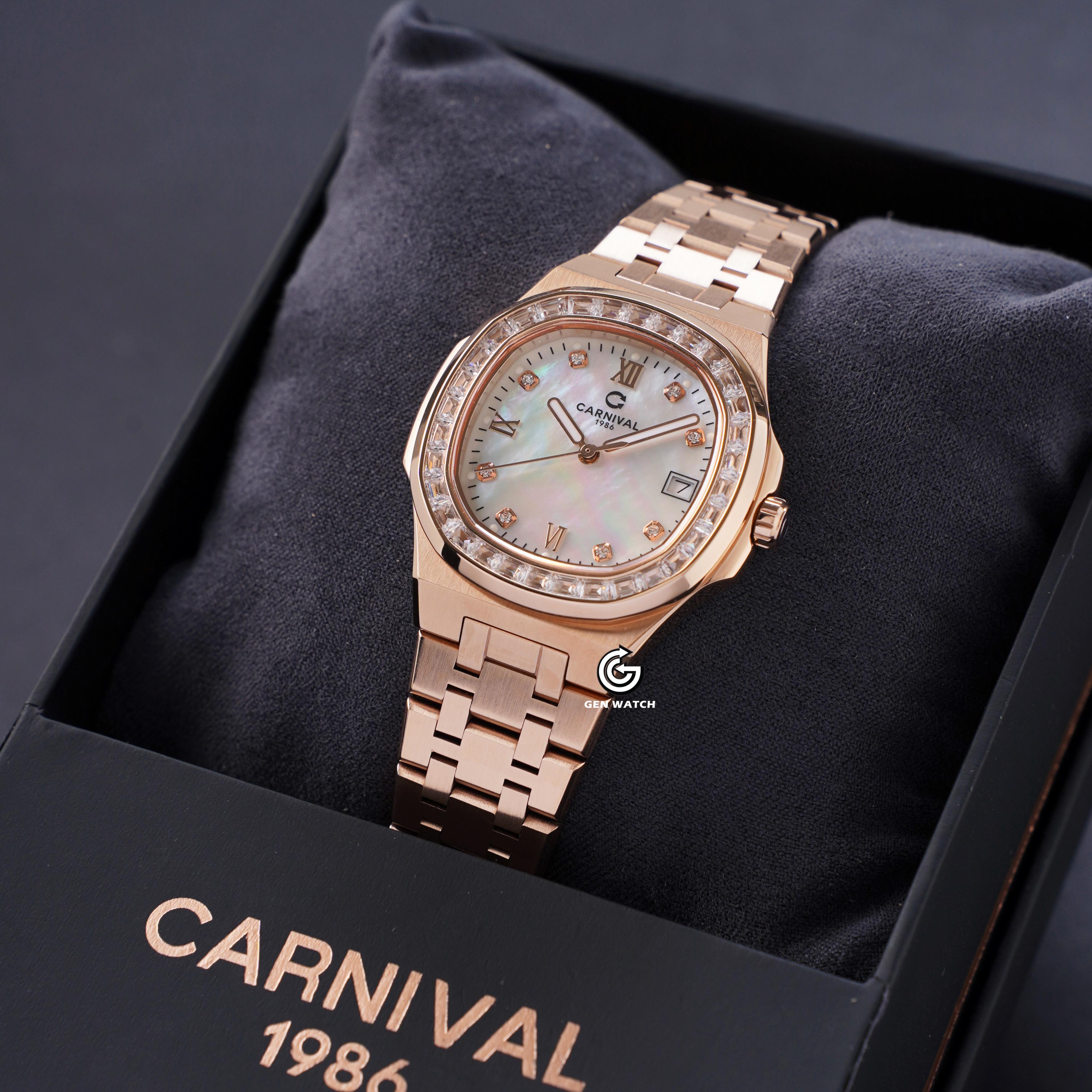 ĐỒNG HỒ NỮ CARNIVAL 8160L2 VH TK QUARTZ 34MM ( XÀ CỪ TRẮNG )