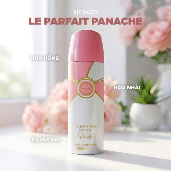 XỊT BODY ARMAF LE PARFAIT POUR FEMME PANACHE 200ML