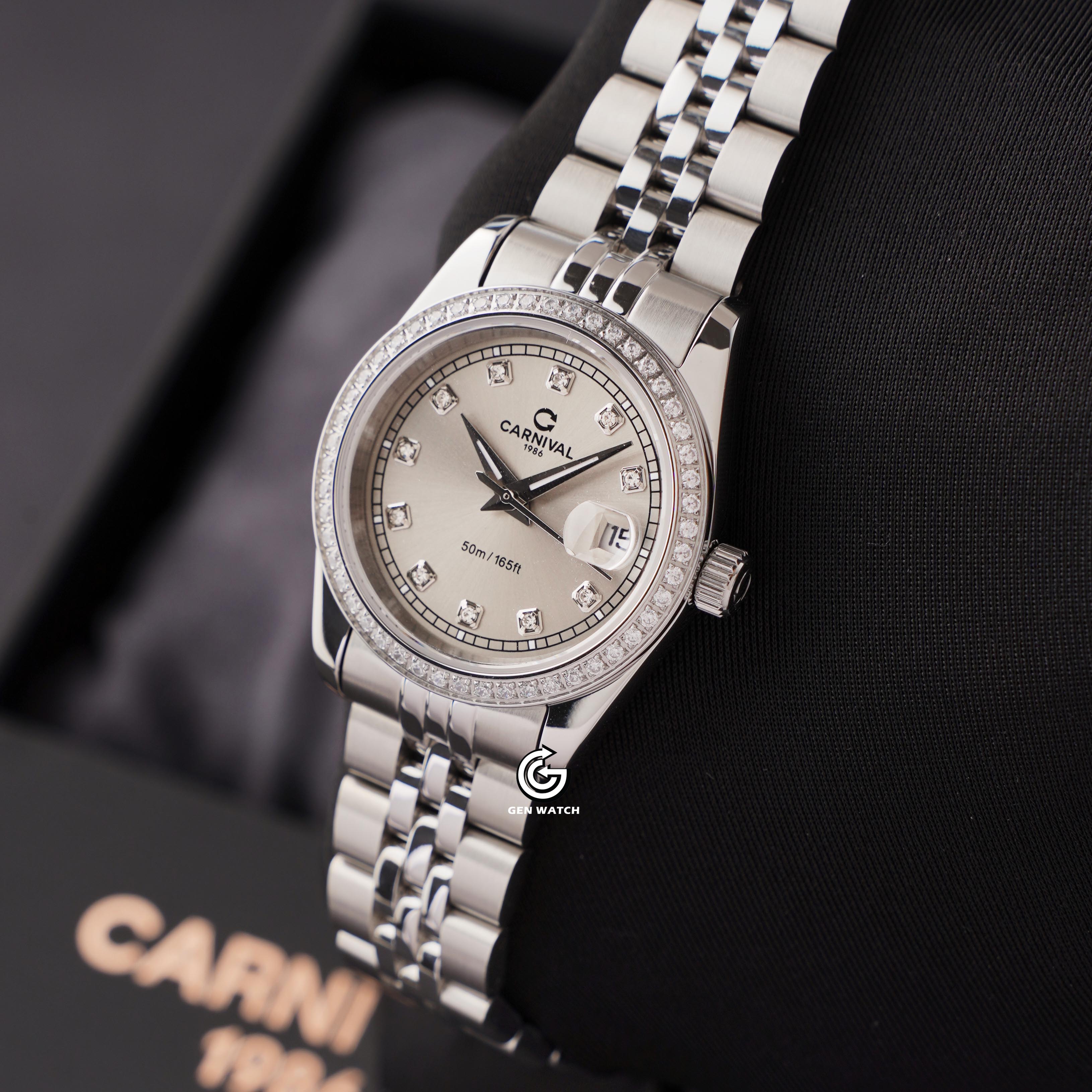 ĐỒNG HỒ NỮ CARNIVAL 8131L2 VT TX QUARTZ 30MM ( XÁM )