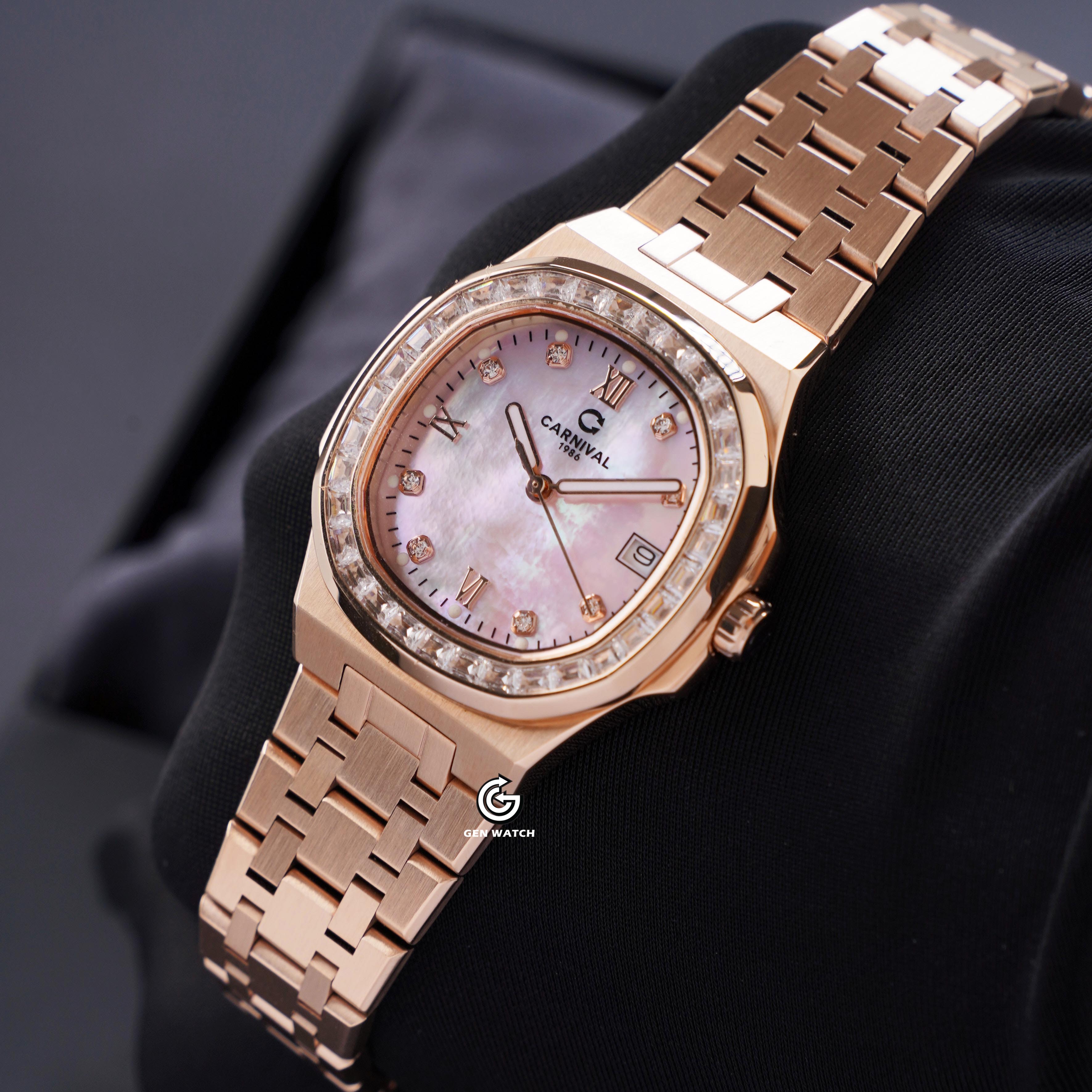 ĐỒNG HỒ NỮ CARNIVAL 8160L2 VH HK QUARTZ 34MM ( XÀ CỪ HỒNG )