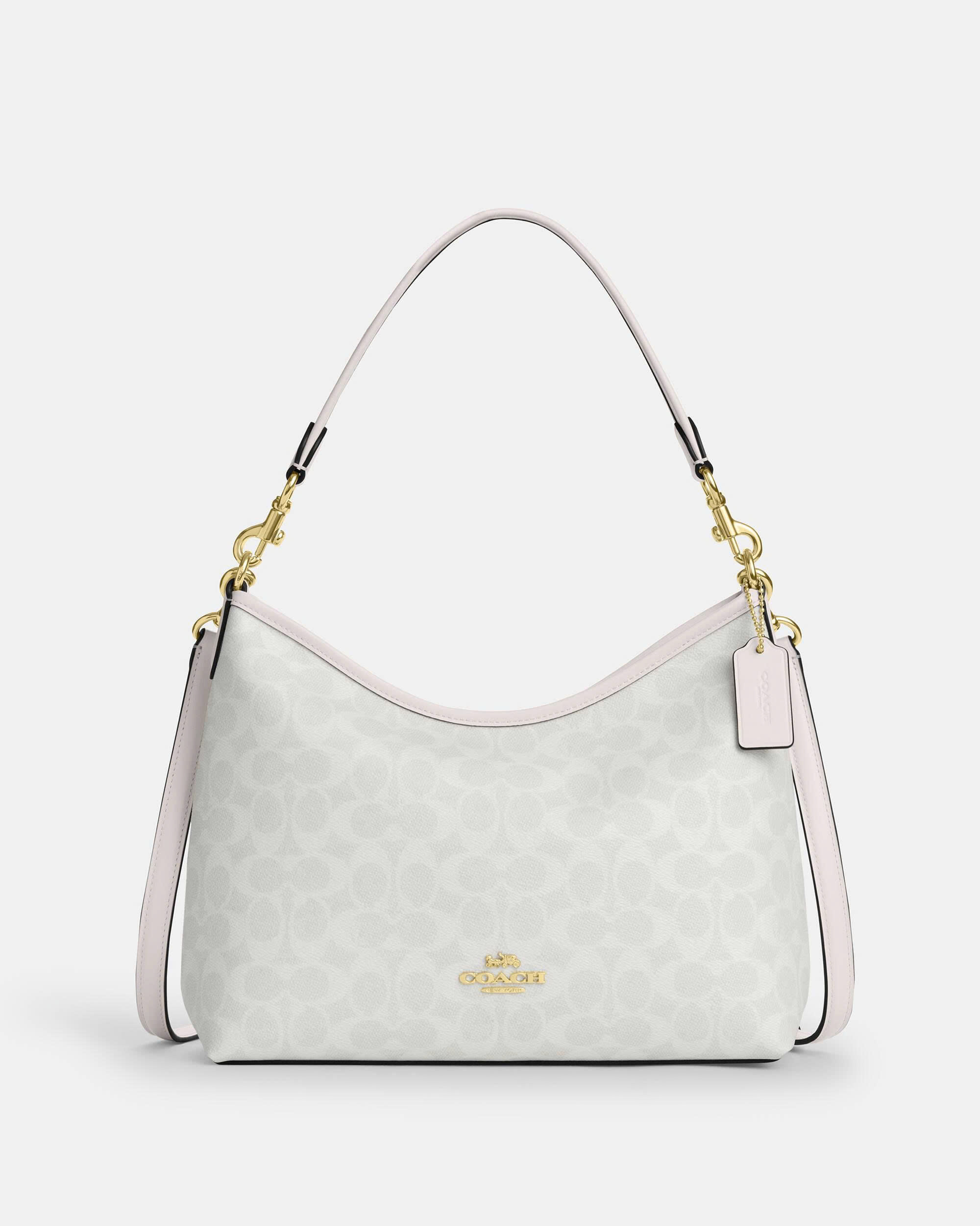 COACH CV975 LAUREL 31 SHOULDER BAG IN SIGNATURE CANVAS - WHITE